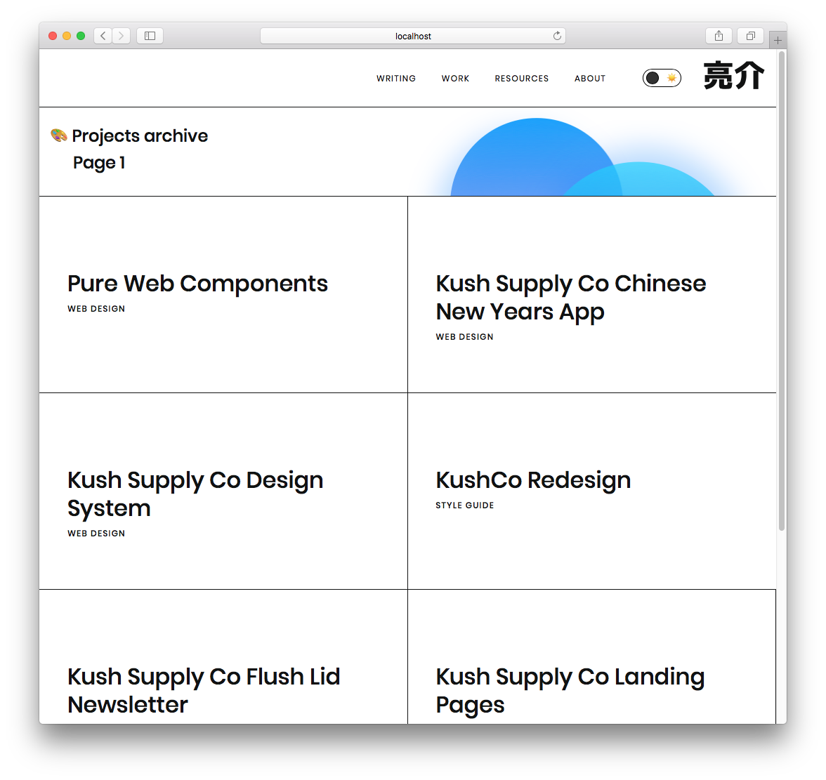 Projects (Light Mode)