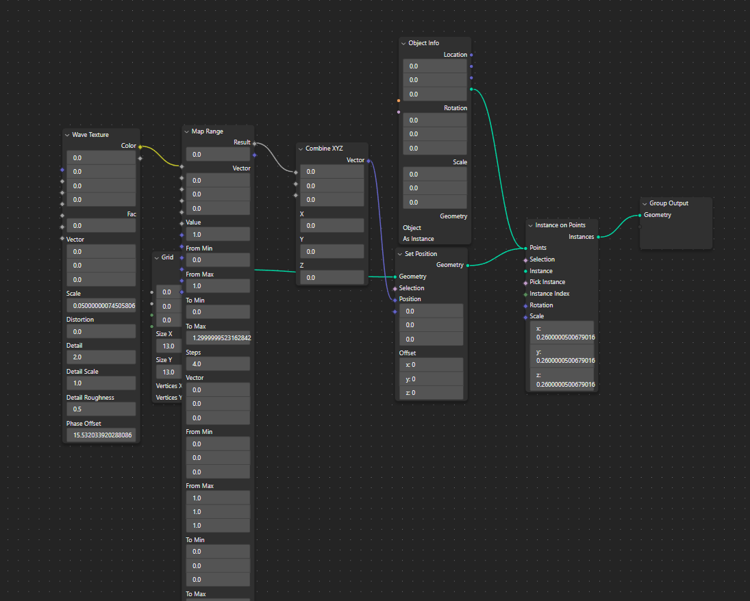 A web based geometry node graph. 