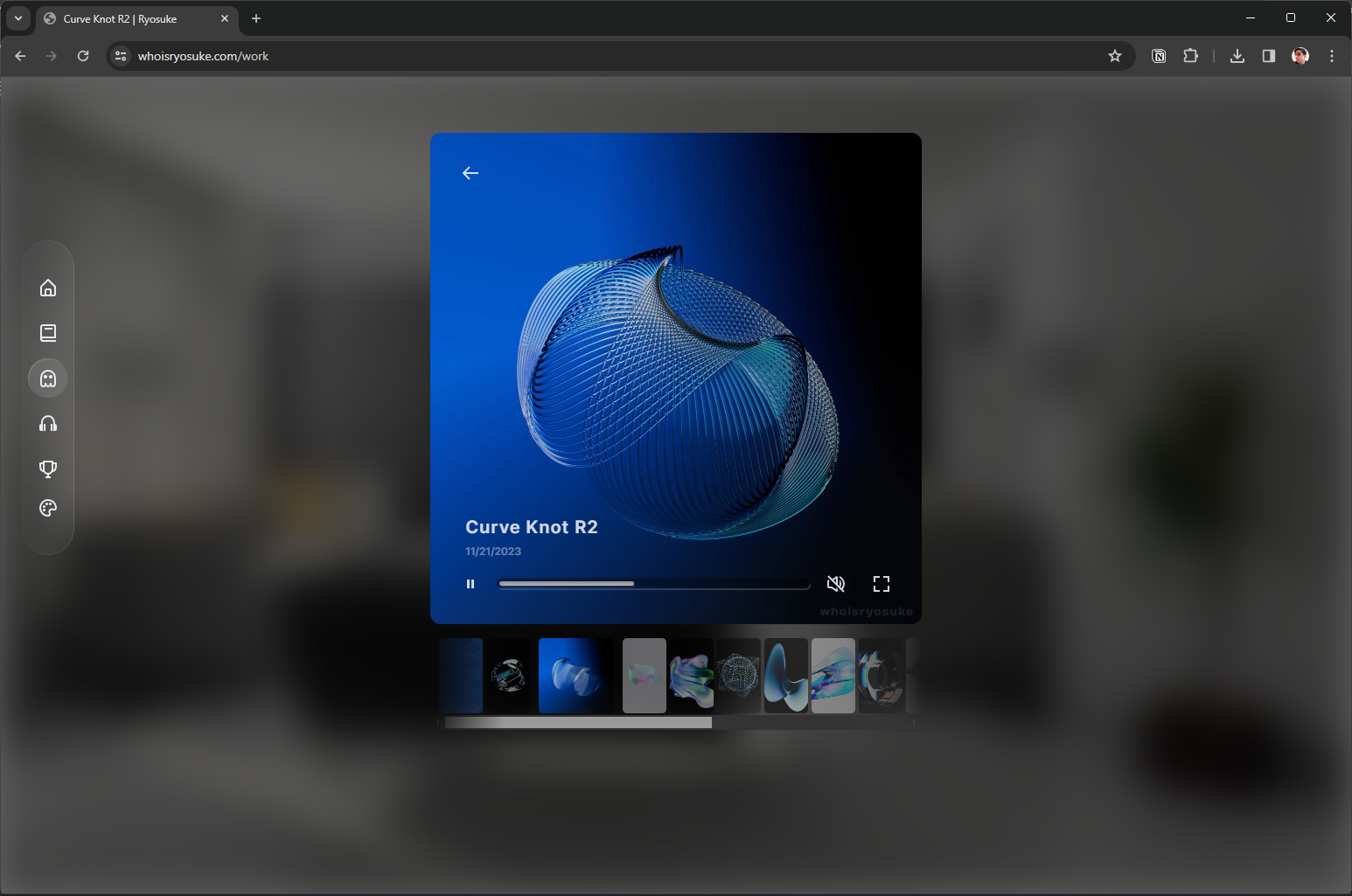 The single view portfolio page design