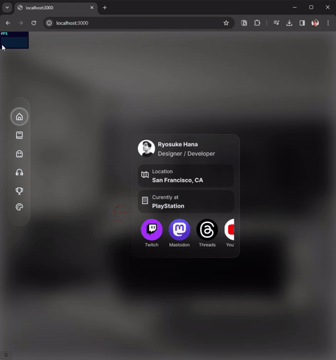 The PocketStation transitioning into the page and then rotating to the right. The screen also begins to animate the Hello intro.