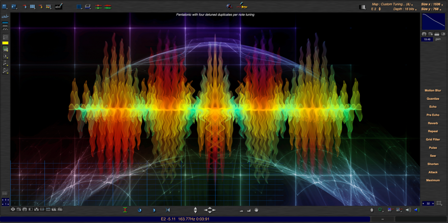 A preview of the “Image Synth” mode in Metasynth from their website.